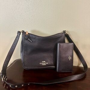 Coach Black Crossbody Bag and Wallet Set